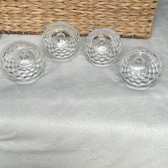Set of 4 Whitehall 6 oz Colony Indiana Glass Cubist Dessert Dishes - Picture 3 of 11